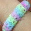 ยางถัก 100% ซิลิโคน Glitter Loom Bands / Violet 600 เส้น (GLV)