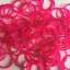 100% Silicone Loom Band สีชมพูช็อคกิ้ง พิ้งค์ 600 เส้น ( # 1 )
