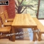 ชุดโต๊ะอาหารไม้สักแบบmodern(Big) ขนาด1x2เมตรสีเสี้ยนขาว(1Set)