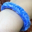 ยางถัก 100% ซิลิโคน Loom Band รุ่นกากเพชร/Glitter Blue 600 เส้น (GLB)