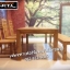 ชุดโต๊ะอาหารไม้สักแบบmodern(Big) ขนาด1x2เมตรสีเสี้ยนขาว(1Set)