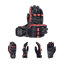 ถุงมือสำหรับขับมอเตอร์ไซค์แบบหมุนปรับกระชับ STAR FIELD KNIGHT SK66 สีดำ-แดง