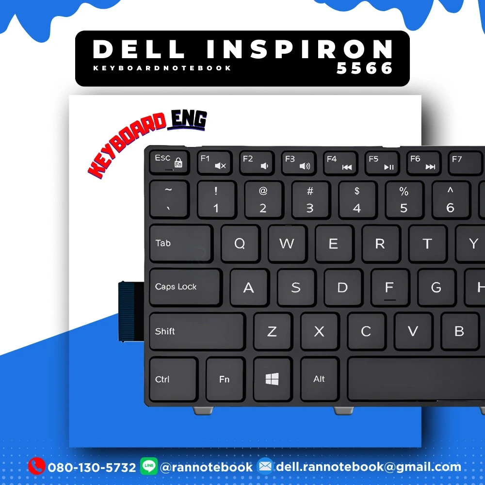 Keyboard โน๊ตบุ๊ค Dell Inspiron 5566 แท้ศูนย์ประกัน Dell