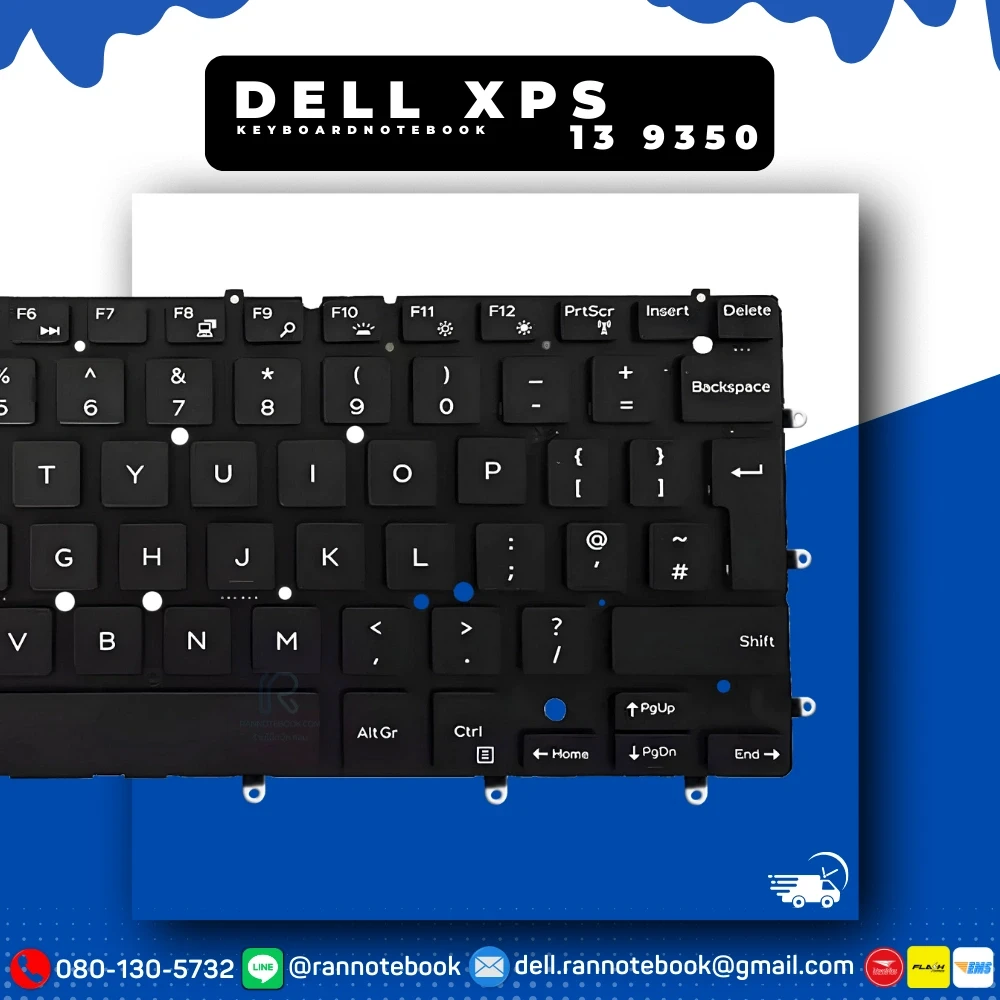 Keyboard Dell XPS 13 9350 แท้ศูนย์ประกัน Dell Thailand