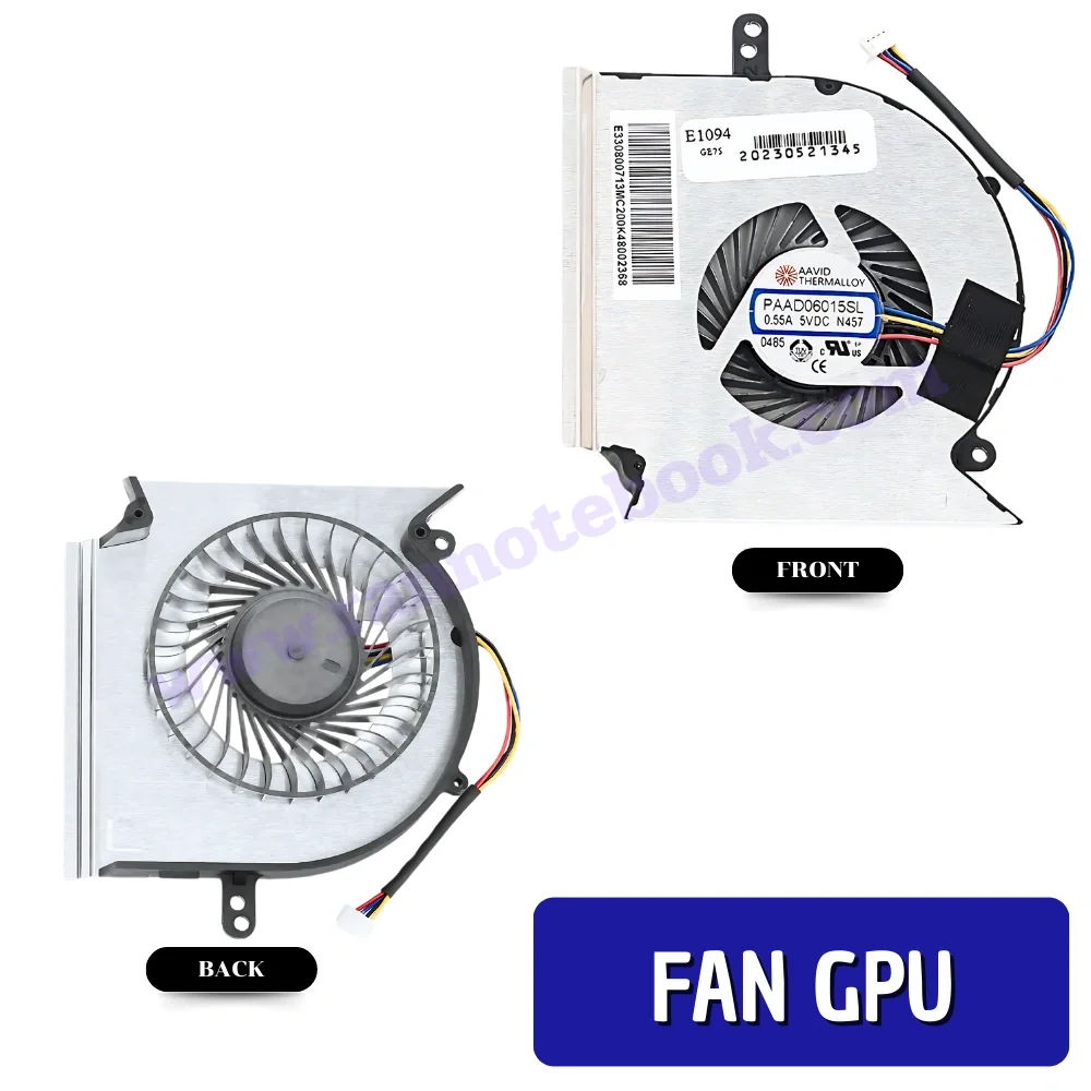พัดลมโน๊ตบุ๊ค MSI GE75 GL75 GP75 ตรงรุ่น สินค้าคุณภาพดี รับประกัน ส่งฟรี