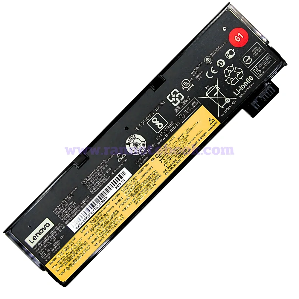 01AV490 Battery Notebook Lenovo T480 ThinkPad แท้ รับประกัน 24w 3Cell