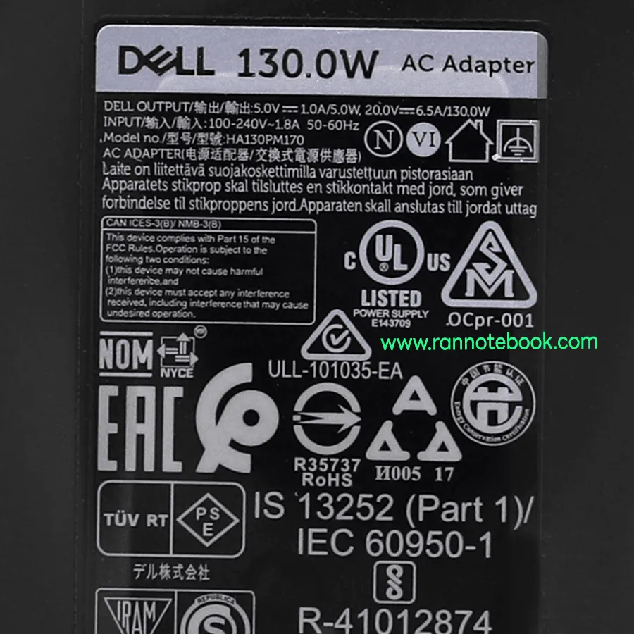 Dell Adapter Latitude 5411 130W Type-C ประกันศูนย์ Dell
