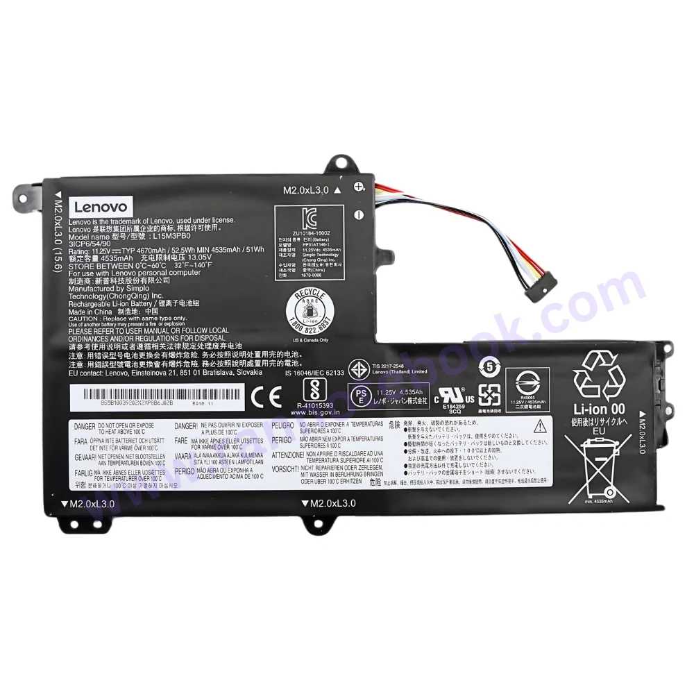 5B10Q39202 Battery Lenovo 330S-15IKB IdeaPad 52W แท้ รับประกันสินค้า