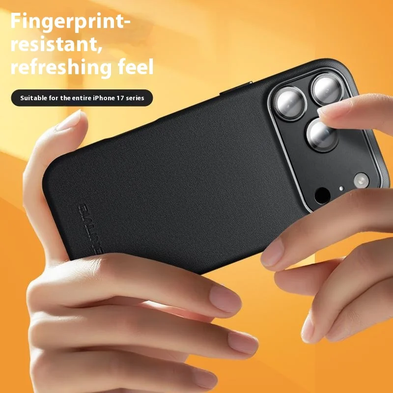 Case iPhone 17 Pro Max # Pre-order * เคส QIALINO พีซี + เคสโทรศัพท์ซิลิโคน เข้ากันได้กับ MagSafe * ดำ