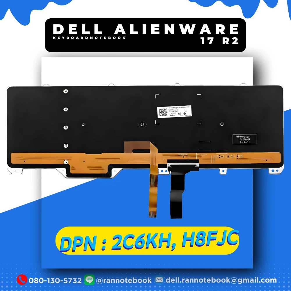 Keyboard Notebook Dell Alienware 17 R2 อังกฤษ แท้ประกันศูนย์ Dell