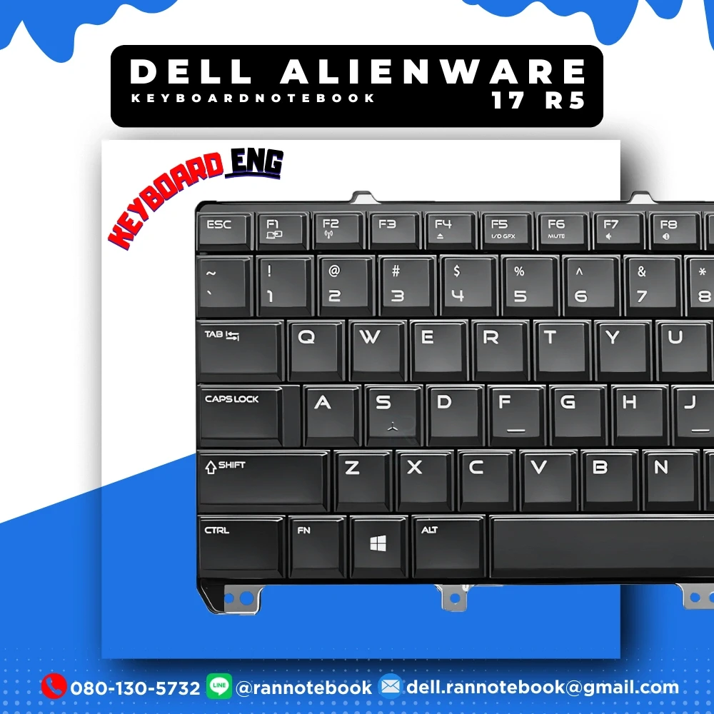 คีย์บอร์ด โน๊ตบุ๊ค Dell Alienware 17 R5 แท้ประกันศูนย์ Dell