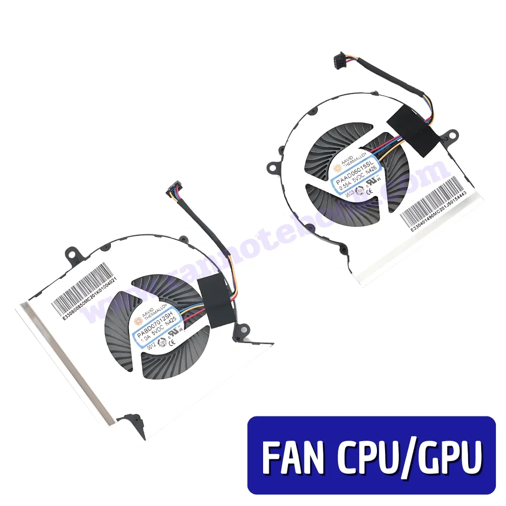 พัดลมโน๊ตบุ๊ค MSI GL65 9SEK FAN CPU/GPU รับประกันสินค้า ส่งฟรี