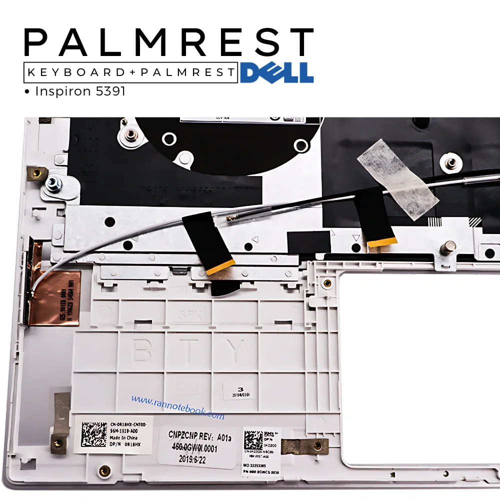 บอดี้โน๊ตุบ๊ค Palmrest Keyboard Dell Inspiron 5391 ของแท้ ประกันศูนย์ Dell Thailand