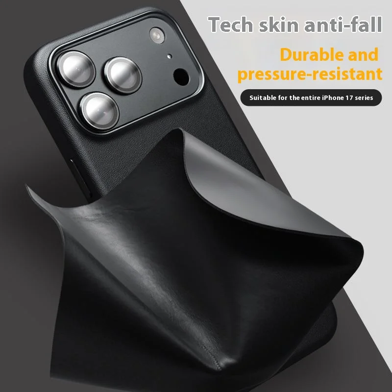 Case iPhone 17 Pro Max # Pre-order * เคส QIALINO พีซี + เคสโทรศัพท์ซิลิโคน เข้ากันได้กับ MagSafe * ดำ